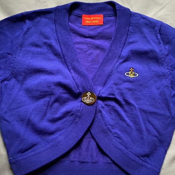 Red Label Cropped Cardigan - Picture 3 of 5